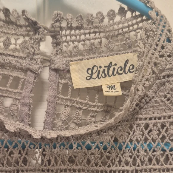 Free People Gray Lace Blouse - Picture 5 of 16
